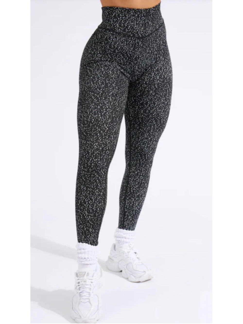 Buffbunny Rosa Jacquard Leggings Black Bossy Print Size Small